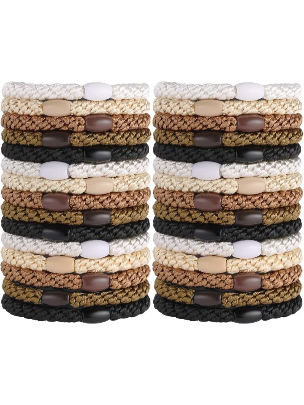 30 Pcs Hair Ties for Women & Girls - Soft Elastic Bands for Thick Hair, No